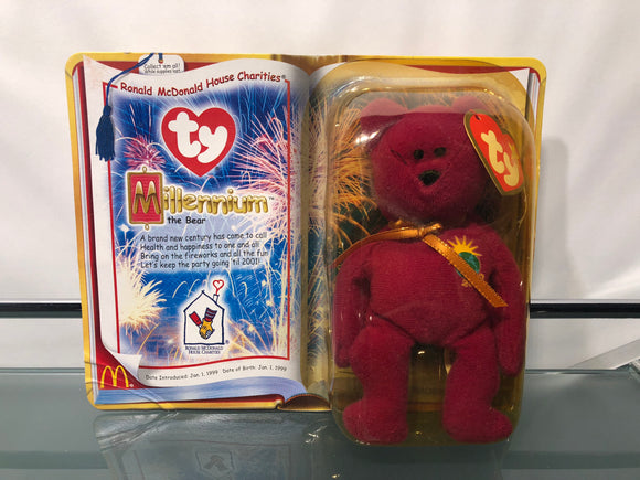 Millennium The Fuchsia Bear - TY Teenie Beanie Baby by McDonald's