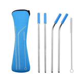 Stainless Steel Drinking Straw Set - 5Pcs, 304 Stainless Steel