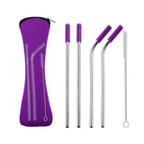 Stainless Steel Drinking Straw Set - 5Pcs, 304 Stainless Steel